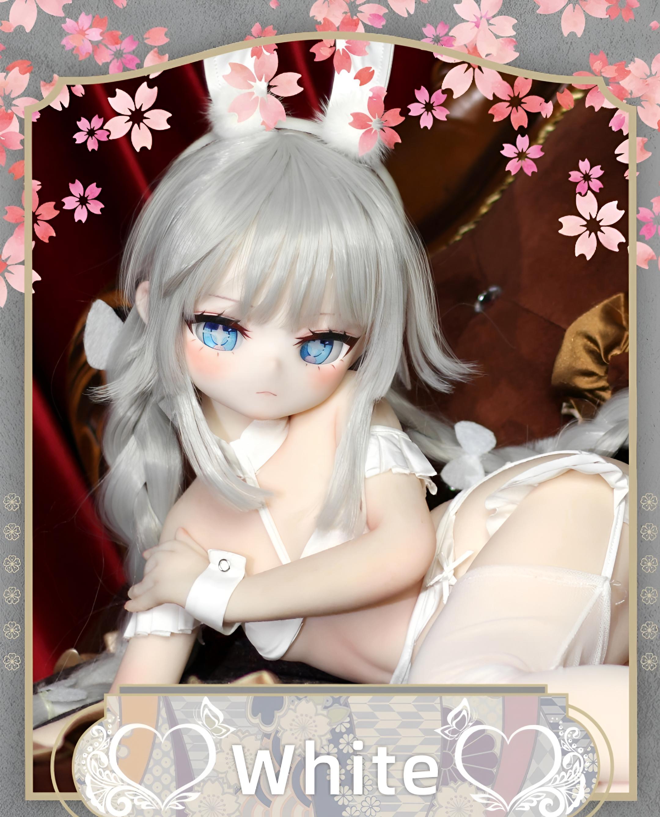 85cm Yume Doll White Premium Bunny-Style Anime Silicone Doll